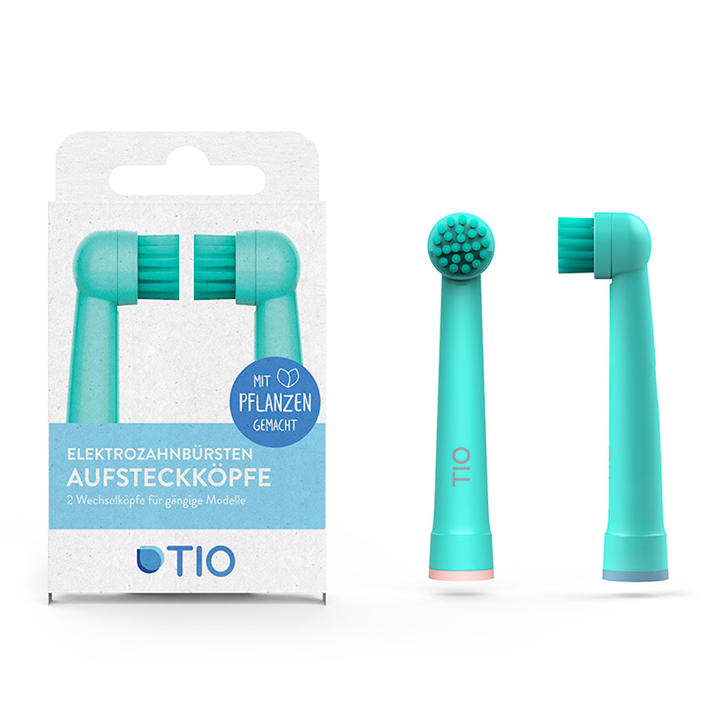 Bæredygtige Børstehoveder til Oral-B Tio Tiomatik Koral-Blå Biobaserede