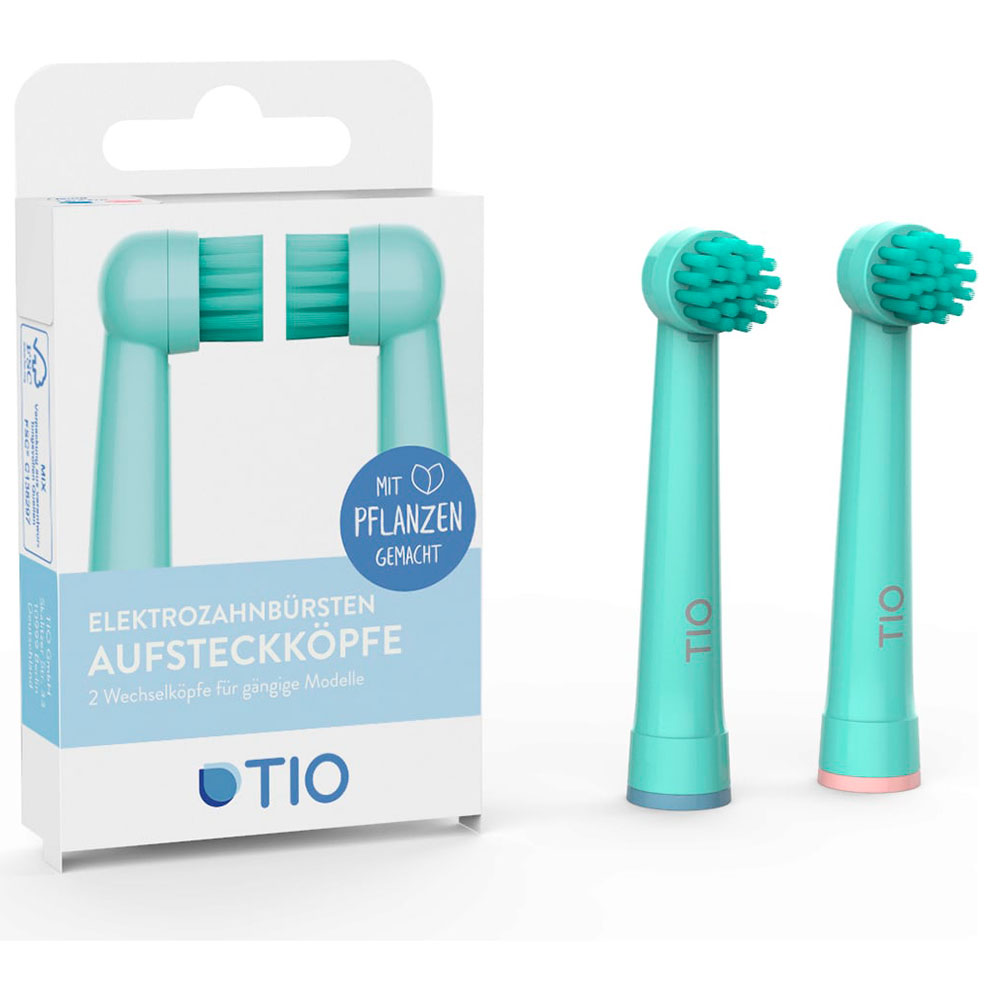 Nachhaltige Bürstenköpfe für Oral-B Tio Tiomatik Grey-Green Biobasiert