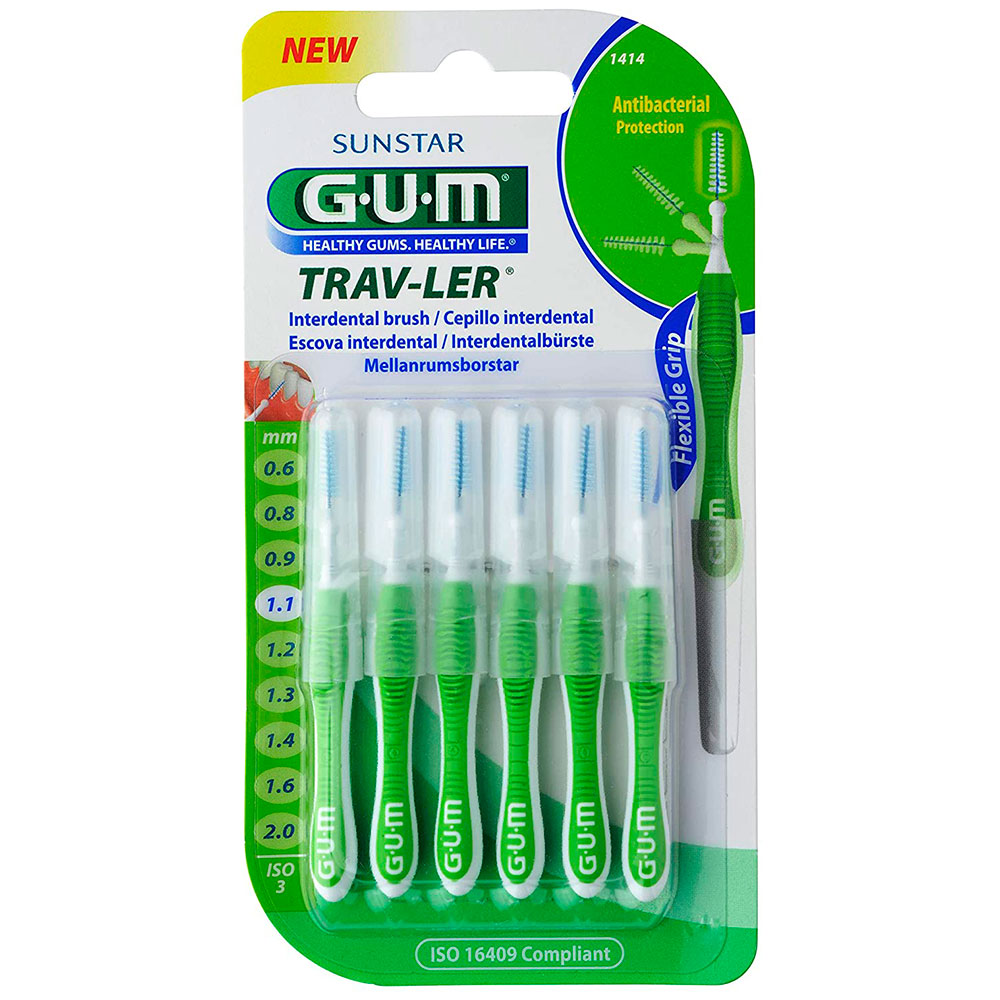 GUM TravLer Mellemrumsbørster 1.1 mm ISO 3 GRØN