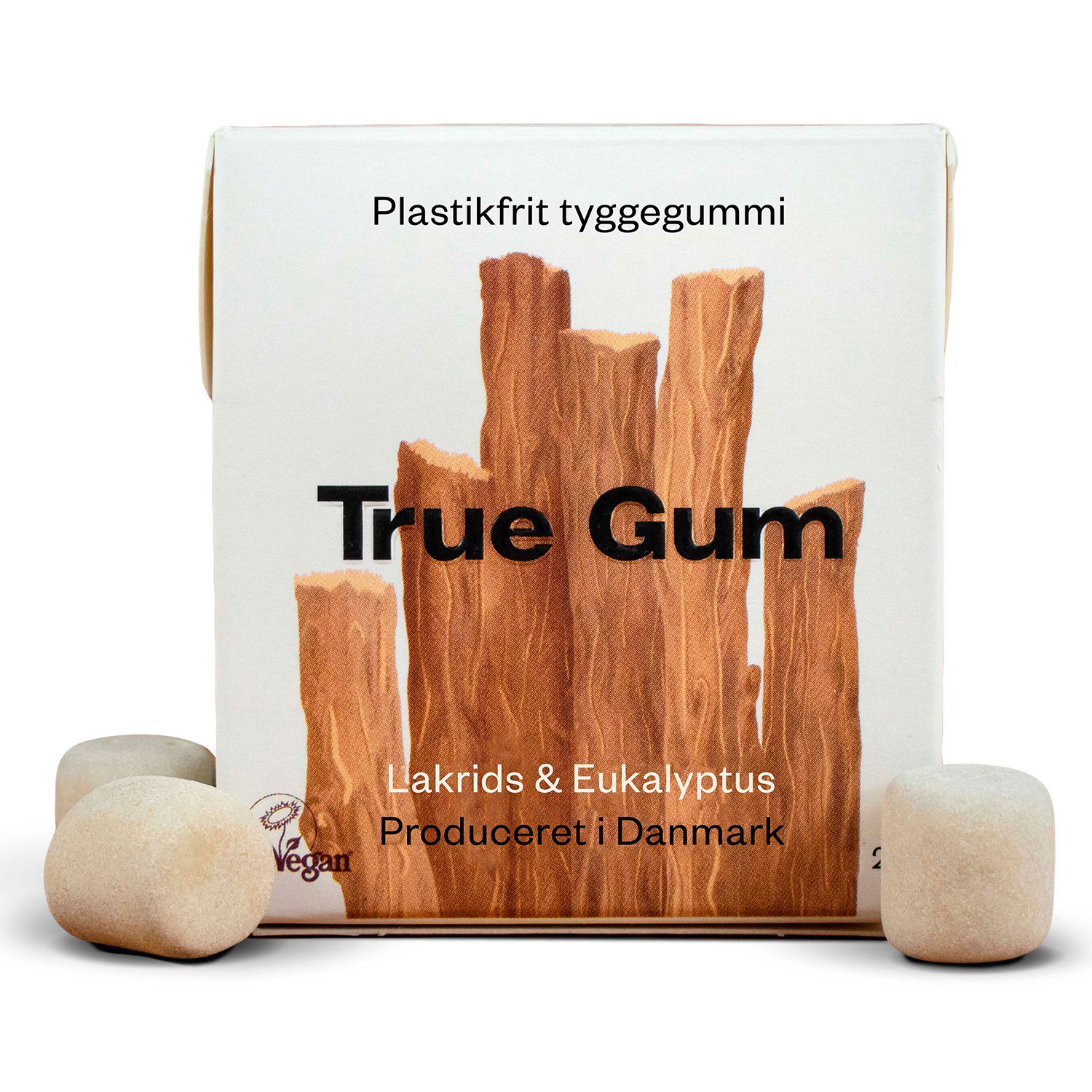 Naturlig Tyggegummi True Gum Lakrids & Eukalyptus - True Gum Tyggegummi
