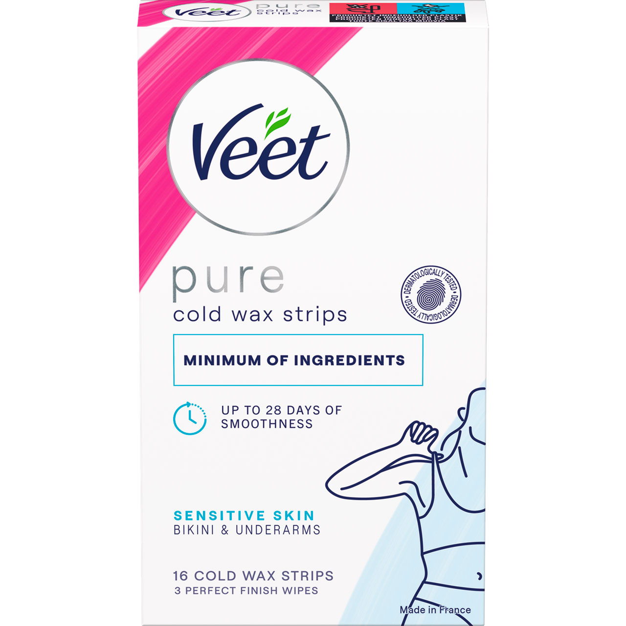 Veet Easy -Gelwax Kaltwachsstreifen für Bikinizone und Achseln