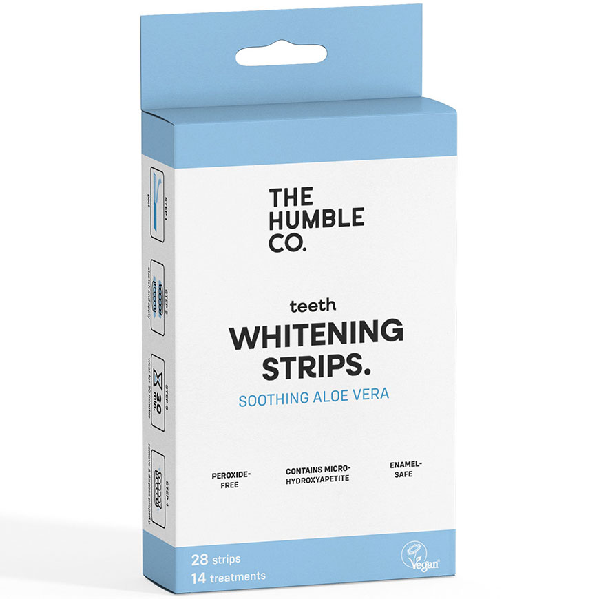 Naturlig Micro-Hydroxyapatite Whitening Strips THE HUMBLE Co. Aloe Vera 28 stk.