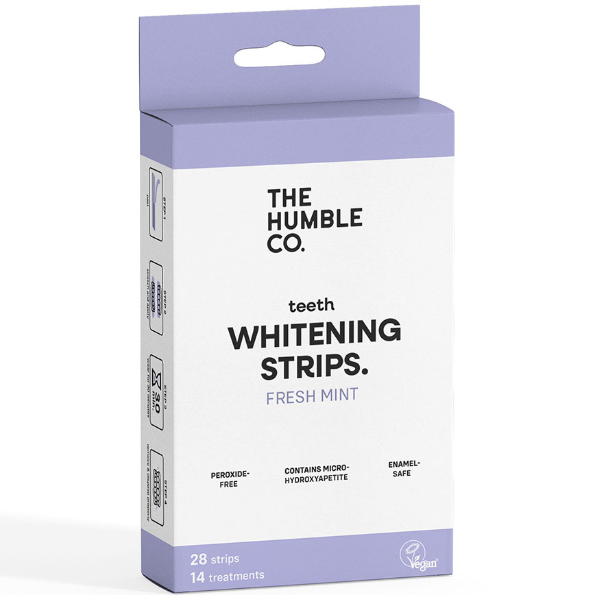 Naturlig Micro-Hydroxyapatite Whitening Strips THE HUMBLE Co. Mint 28 stk.