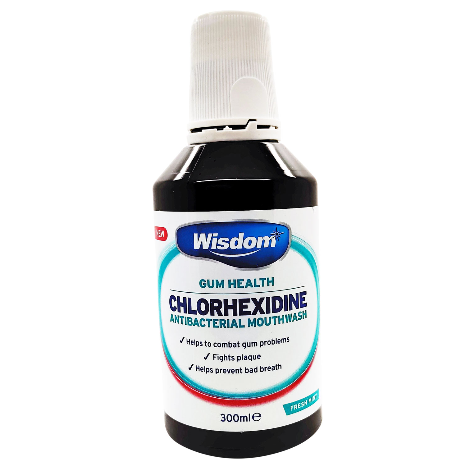 Chlorhexidin Mouthwash 0.20 % WISDOM Fresh Mint 300 ml.